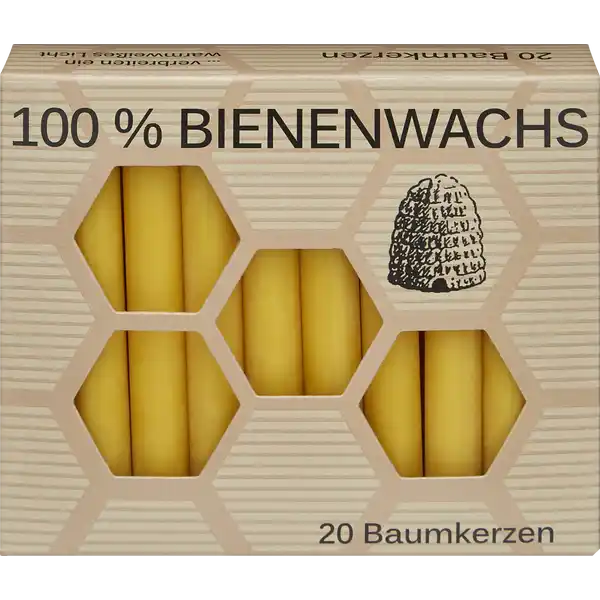 Bienenwachs Baumkerzen 20er-Set