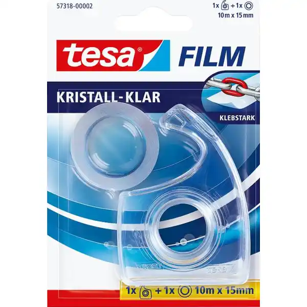 tesafilm® kristall-klar, 33mx15mm + Handabroller