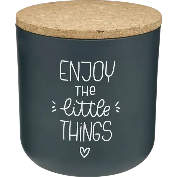 2-Docht Glas rosa / blau mit Spruch