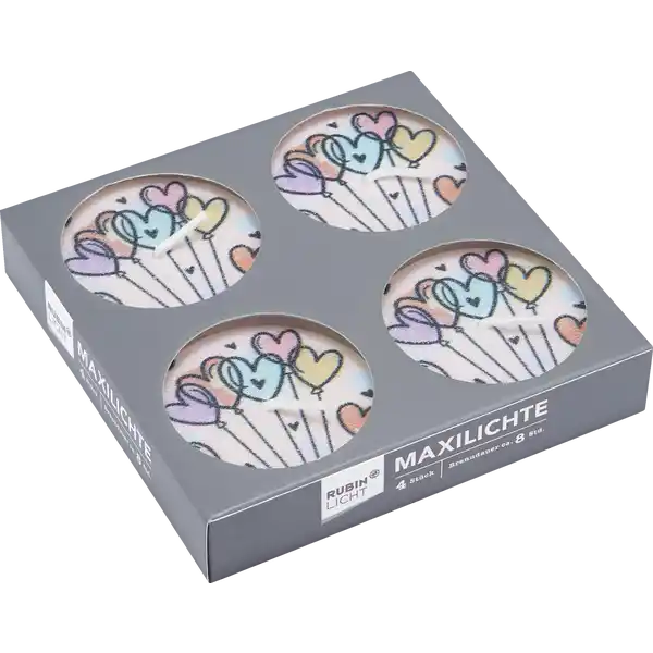 Maxilichte mit Motiv Blumen / Ballons