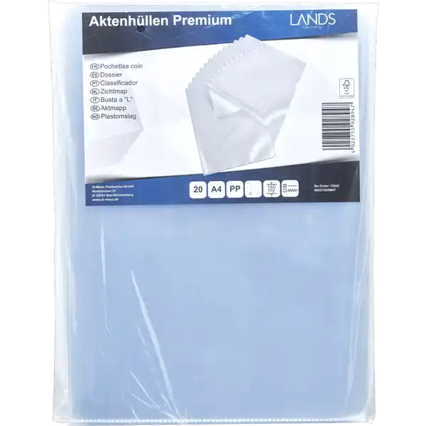 20er Set Aktenhüllen Premium glatt