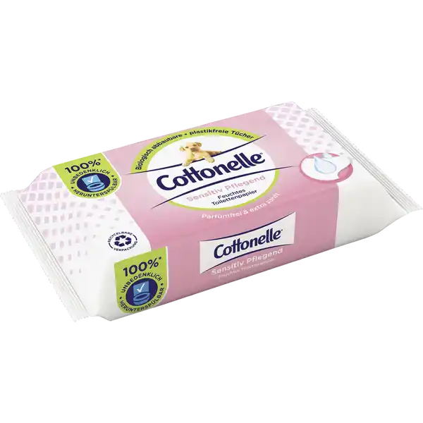 Sensitiv pflegend feuchtes Toilettenpapier