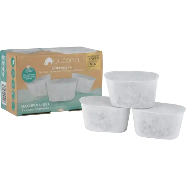 3er Set Wasserfilter Filtertasche Nachfüller