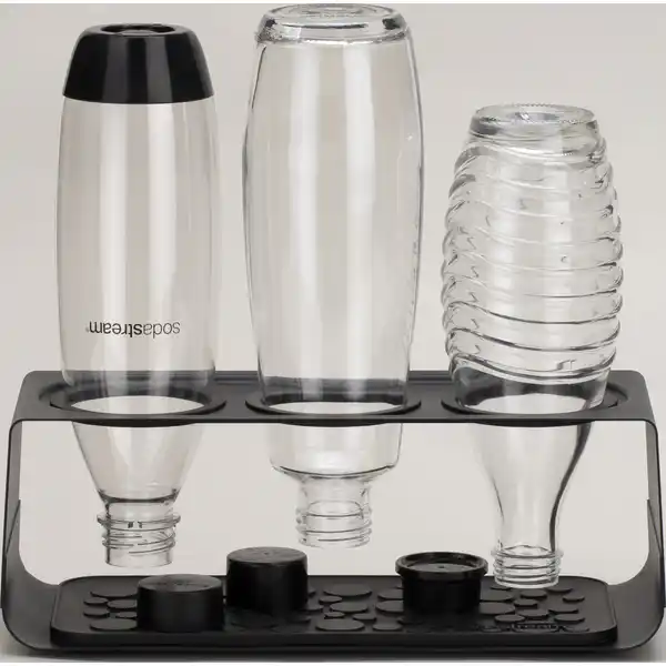 Abtropfhalter für Flaschen schwarz