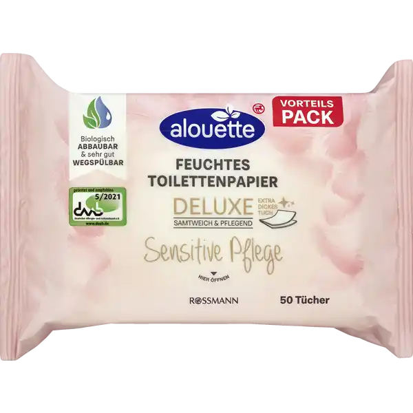 Deluxe feuchte Toilettentücher sensitiv
