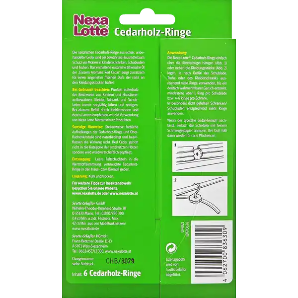 Cedarholz-Ringe