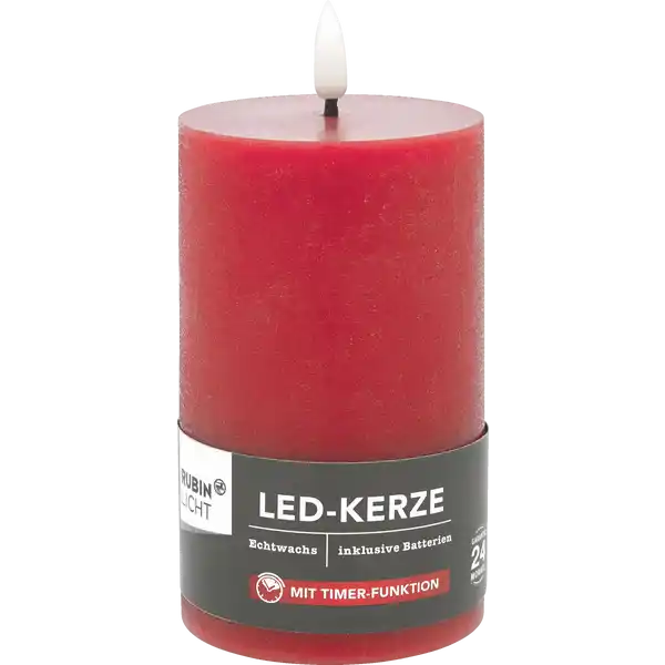LED Kerze 3D Flamme 12,5 cm rot