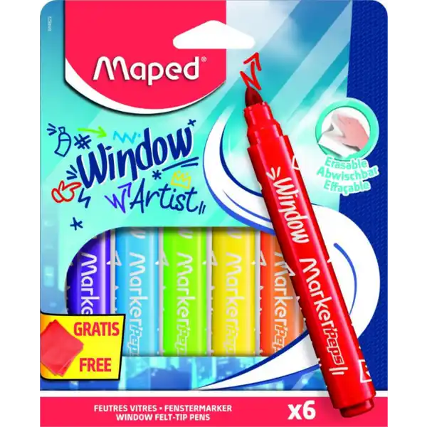6er Set Fenstermarker