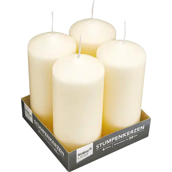 Stumpenkerzen Champagner 150x65mm