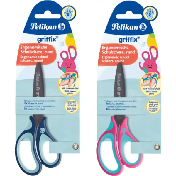 Griffix Schulschere rund sort.