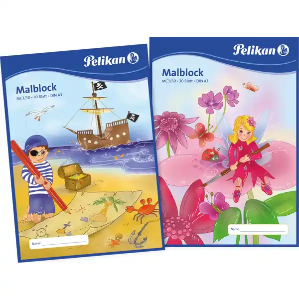Malblock DIN A3 Fee / Pirat, sortiert