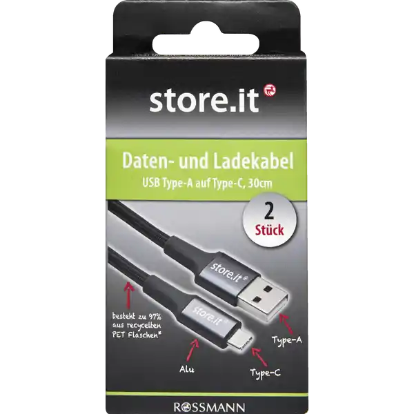 Daten- und Ladekabel USB Type-A auf Typ-C