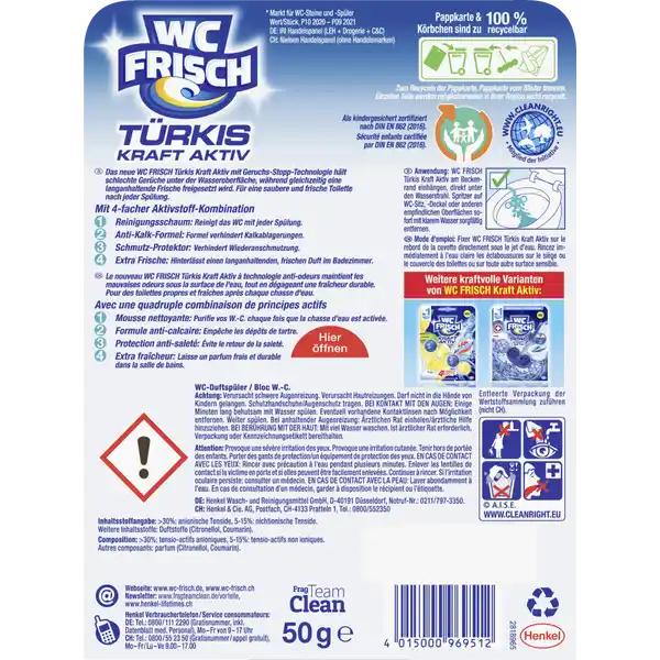 Türkis Kraft-Aktiv Duftspüler Meeresfrische