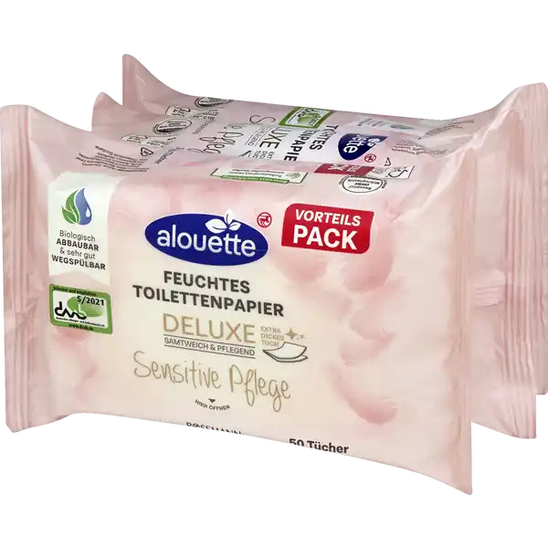 Deluxe feuchte Toilettentücher sensitiv
