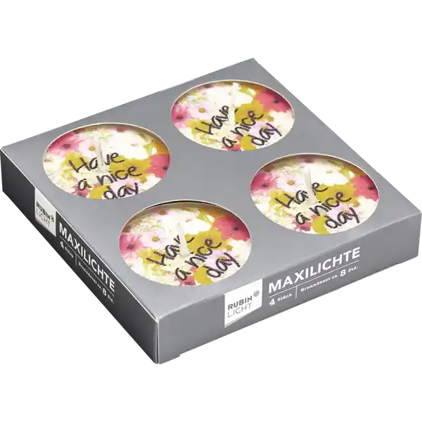 Maxilichte mit Motiv Blumen / Ballons