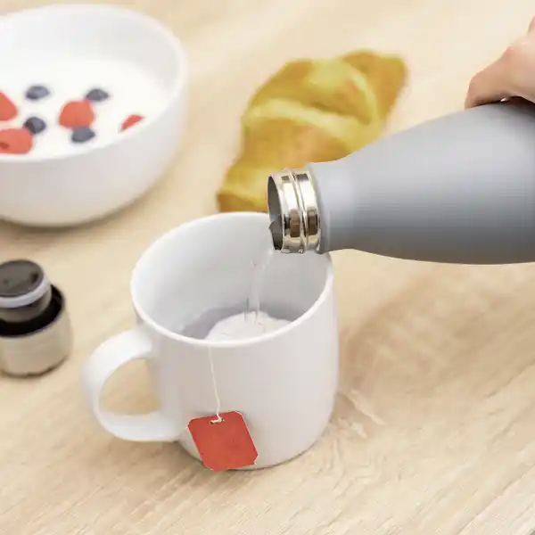 90801 Colour Edelstahl-Isolierflasche, grau