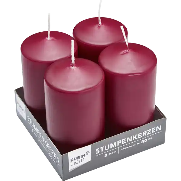 Stumpenkerzen Bordeaux 110x60mm