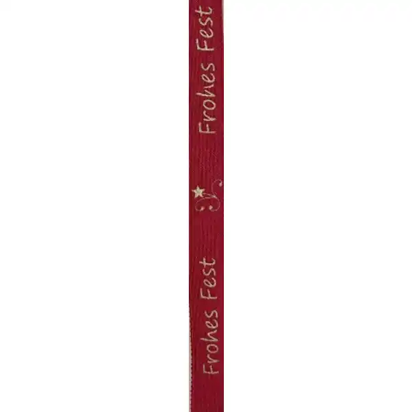 Geschenkband Frohes Fest rot