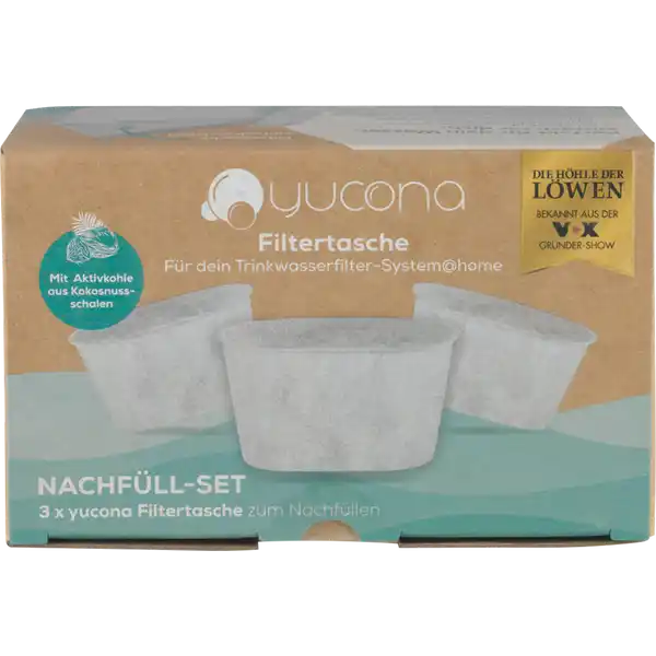 3er Set Wasserfilter Filtertasche Nachfüller