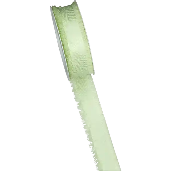 LAVPKT Geschenkb. Franse grün 25mm / 3m