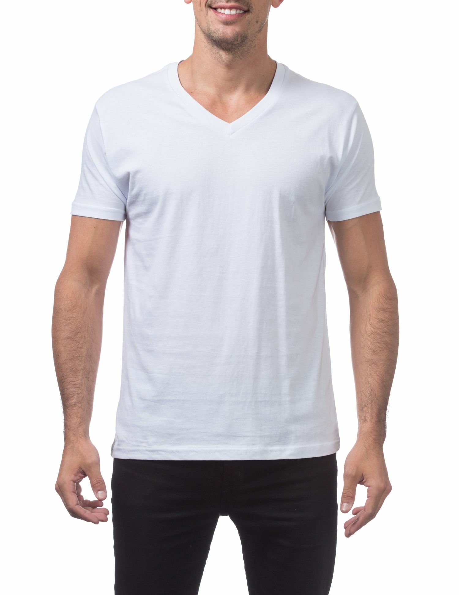 Pro Club Men's Lightweight Ringspun Cotton Short Sleeve V-Neck T-Shirt