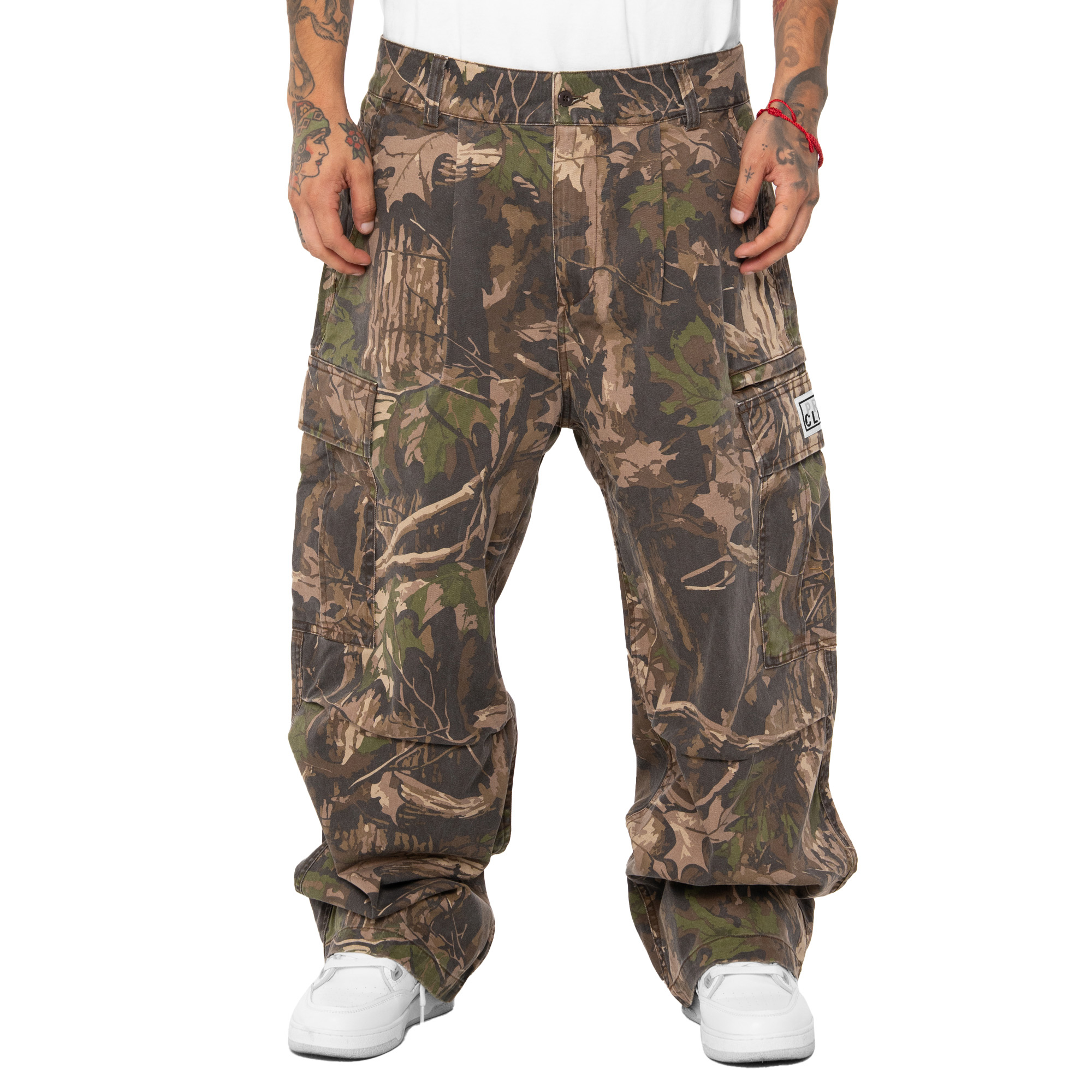 Pro Club Men's Heavyweight Twill Pleated Wide Leg Cargo Pant