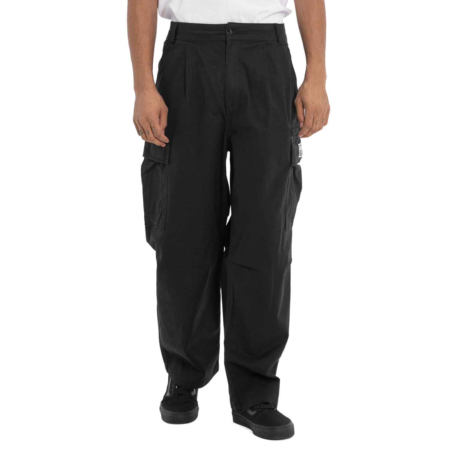 Pro Club Men's Heavyweight Twill Pleated Wide Leg Cargo Pant