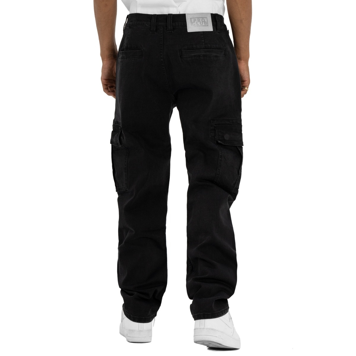 Pro Club Men's Heavyweight Relaxed Fit Denim Cargo Pant