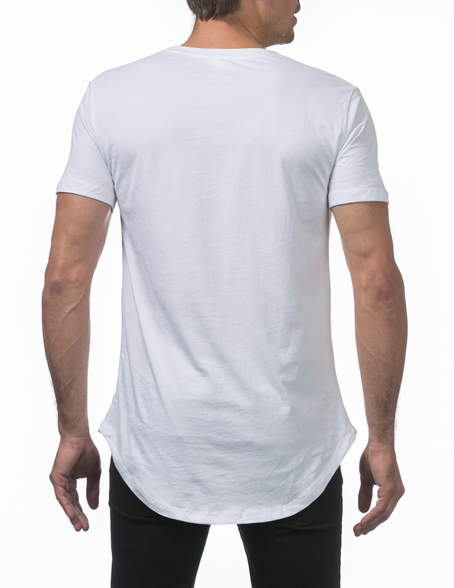 Pro Club Men's Longline Curved Hem Short Sleeve T-Shirt
