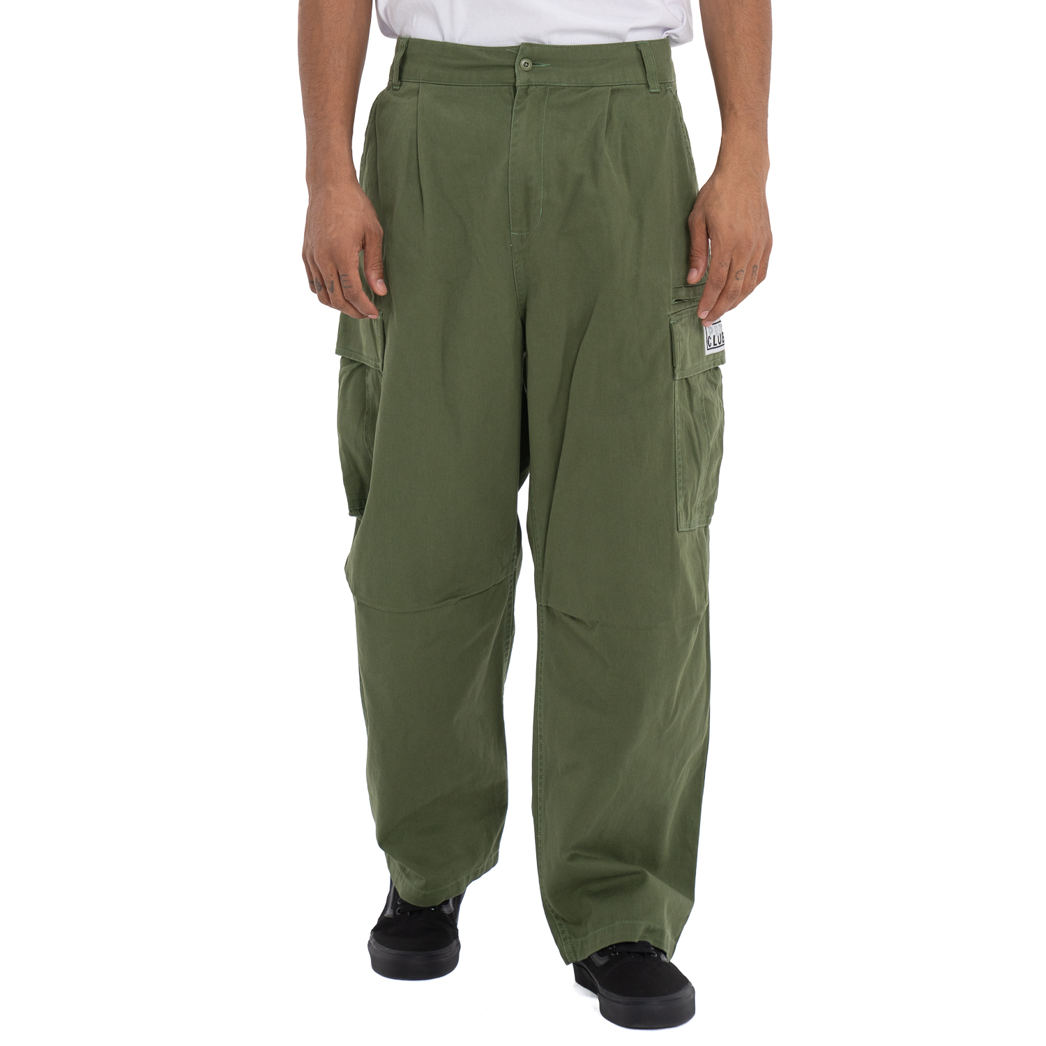 Pro Club Men's Heavyweight Twill Pleated Wide Leg Cargo Pant
