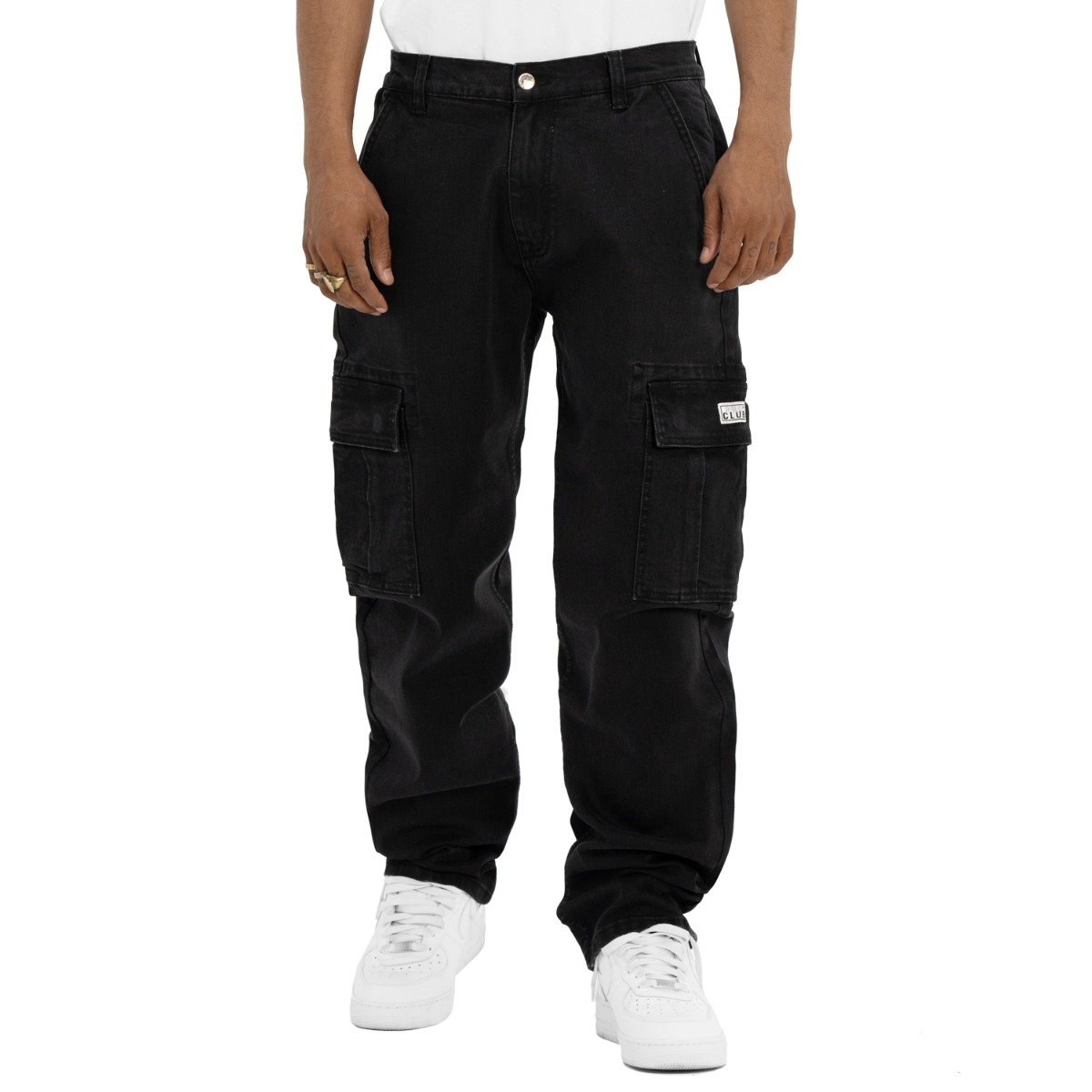 Pro Club Men's Heavyweight Relaxed Fit Denim Cargo Pant