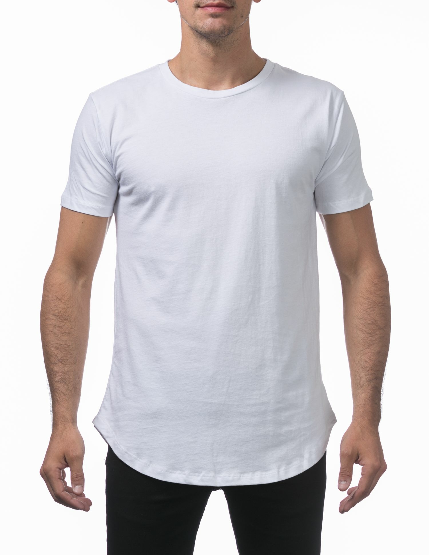 Pro Club Men's Longline Curved Hem Short Sleeve T-Shirt