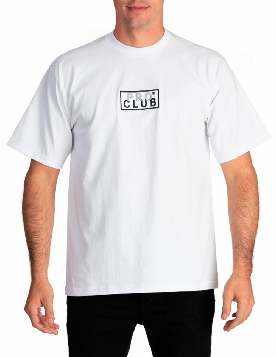 Pro Club Heavyweight Short Sleeve Embroidered Box Logo Tee