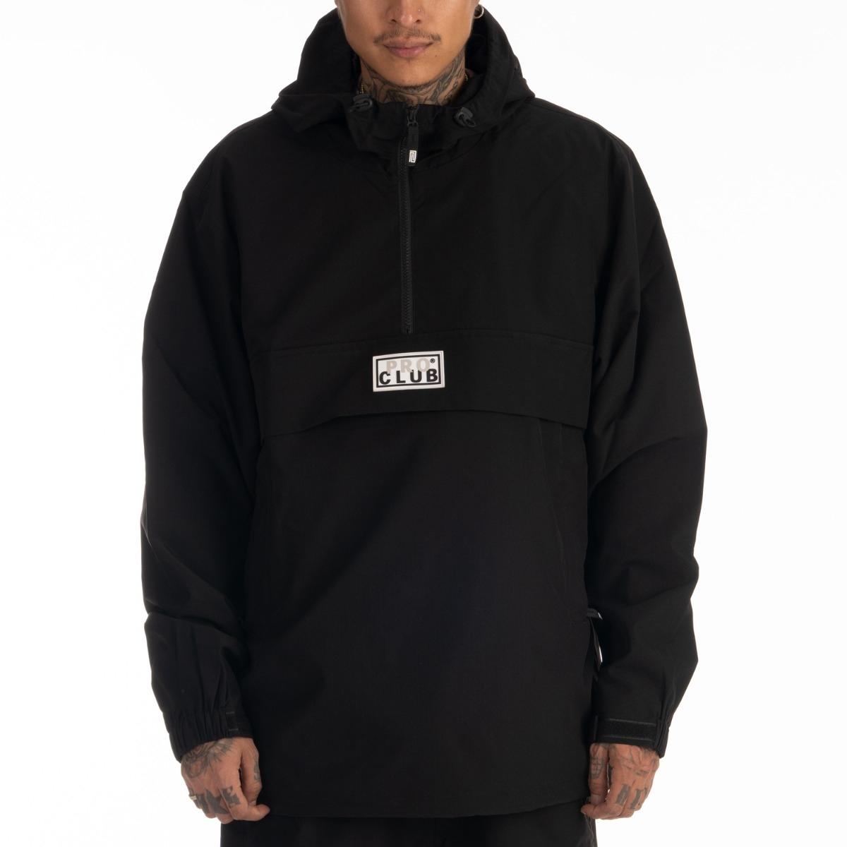 Pro Club Men's Nylon Hooded Pullover Anorak Jacket