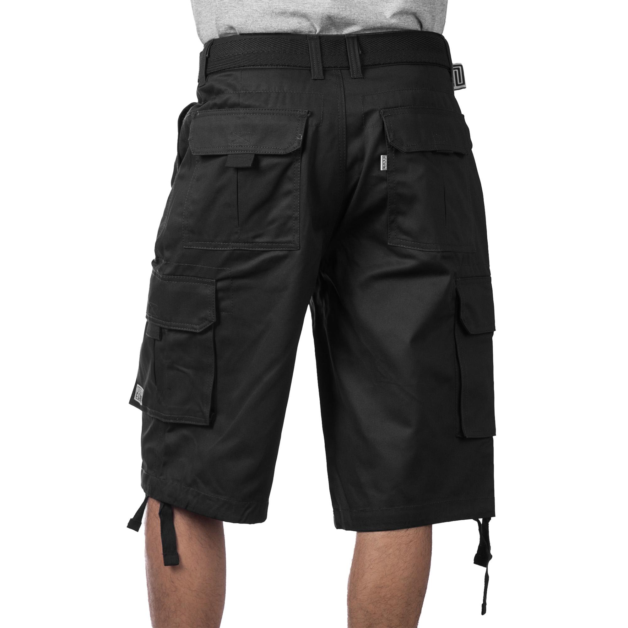 Pro Club Men's Cotton Twill Cargo Shorts With Belt