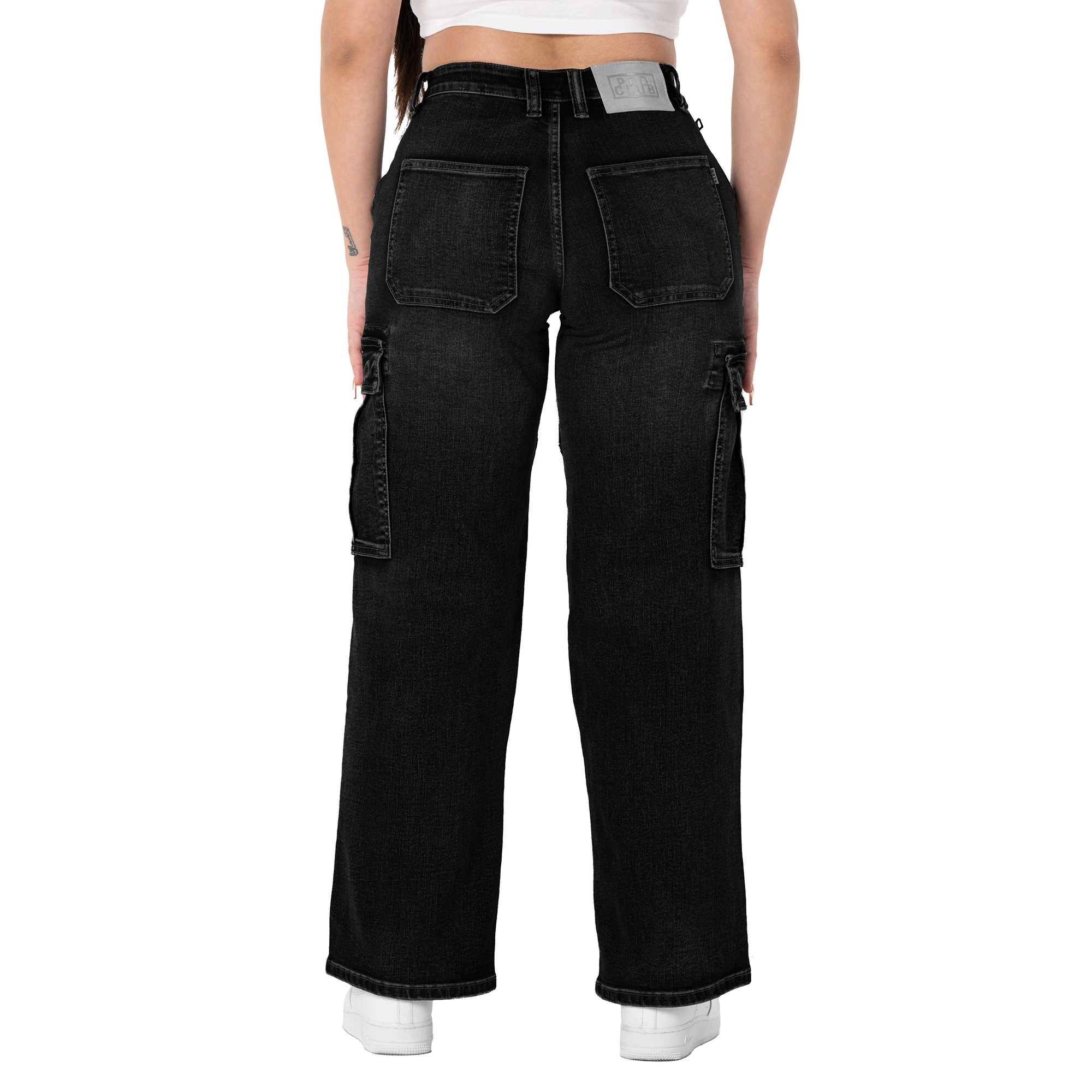 Pro Club Women's Heavyweight Baggy Fit Denim Cargo Pant