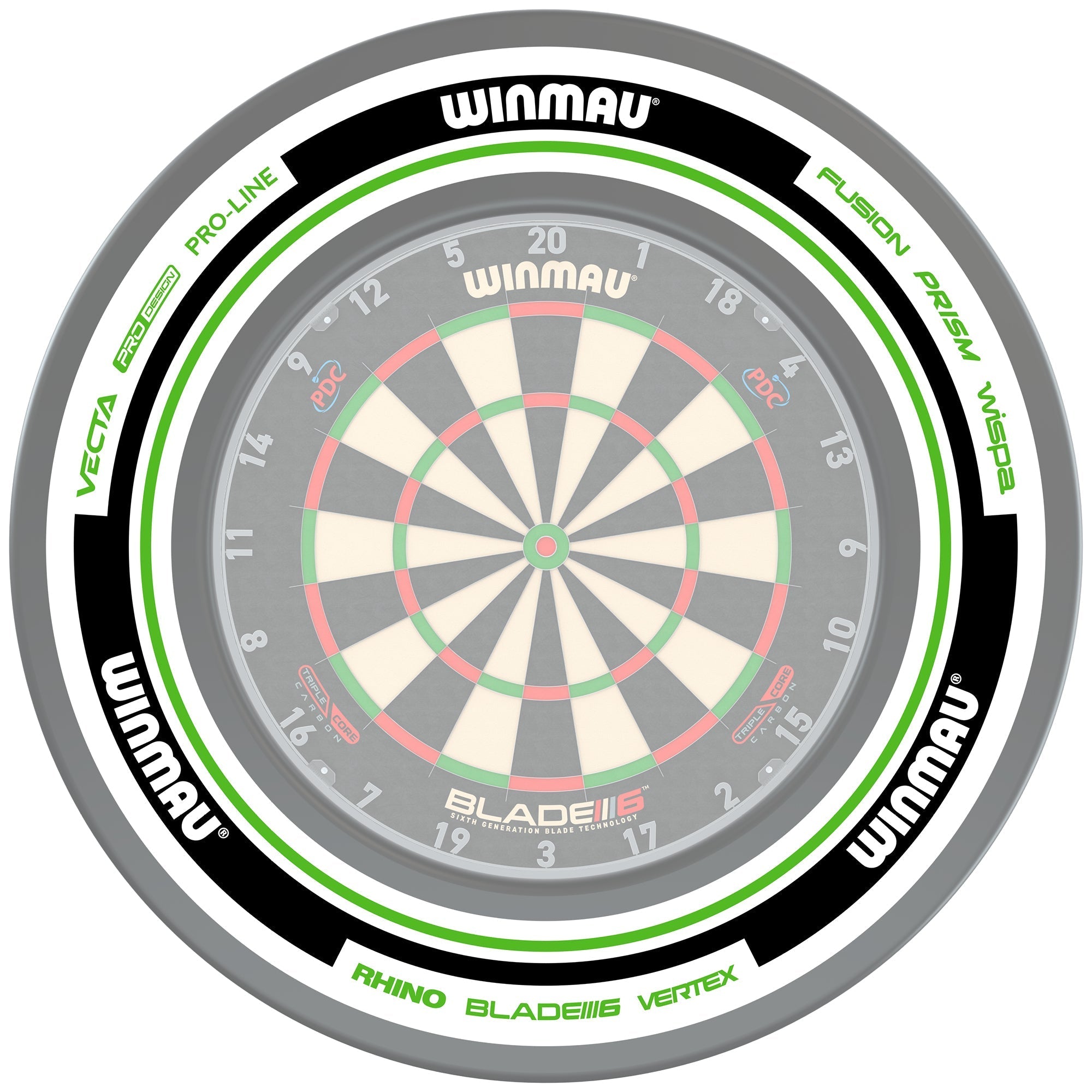 Advance White and Green Dartboard Surround