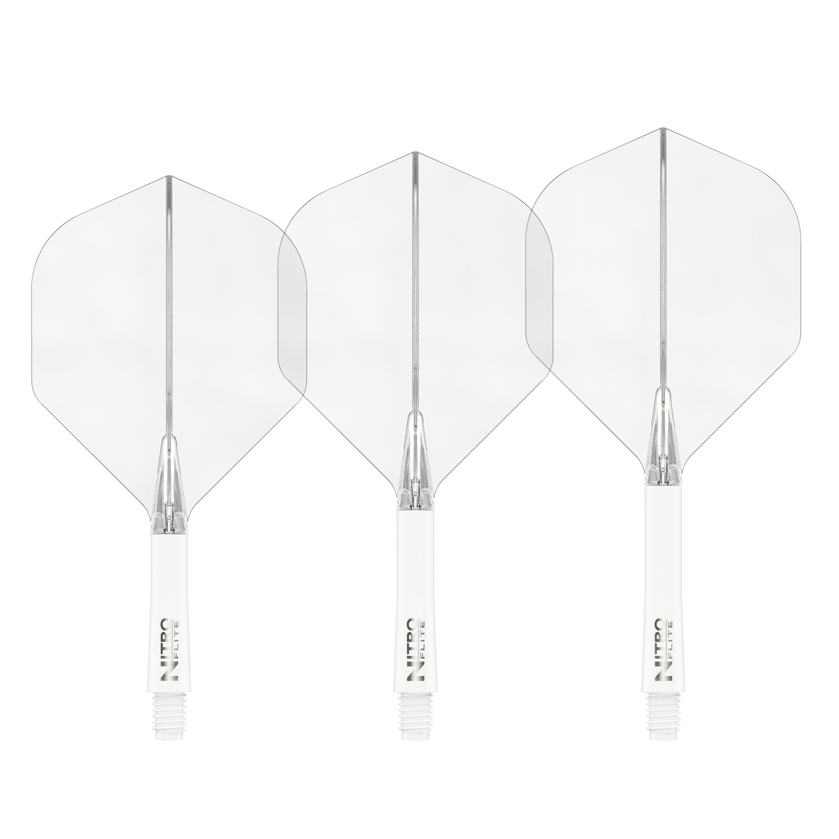 Nitro Flite - Integrated Flight and Shaft White & Clear