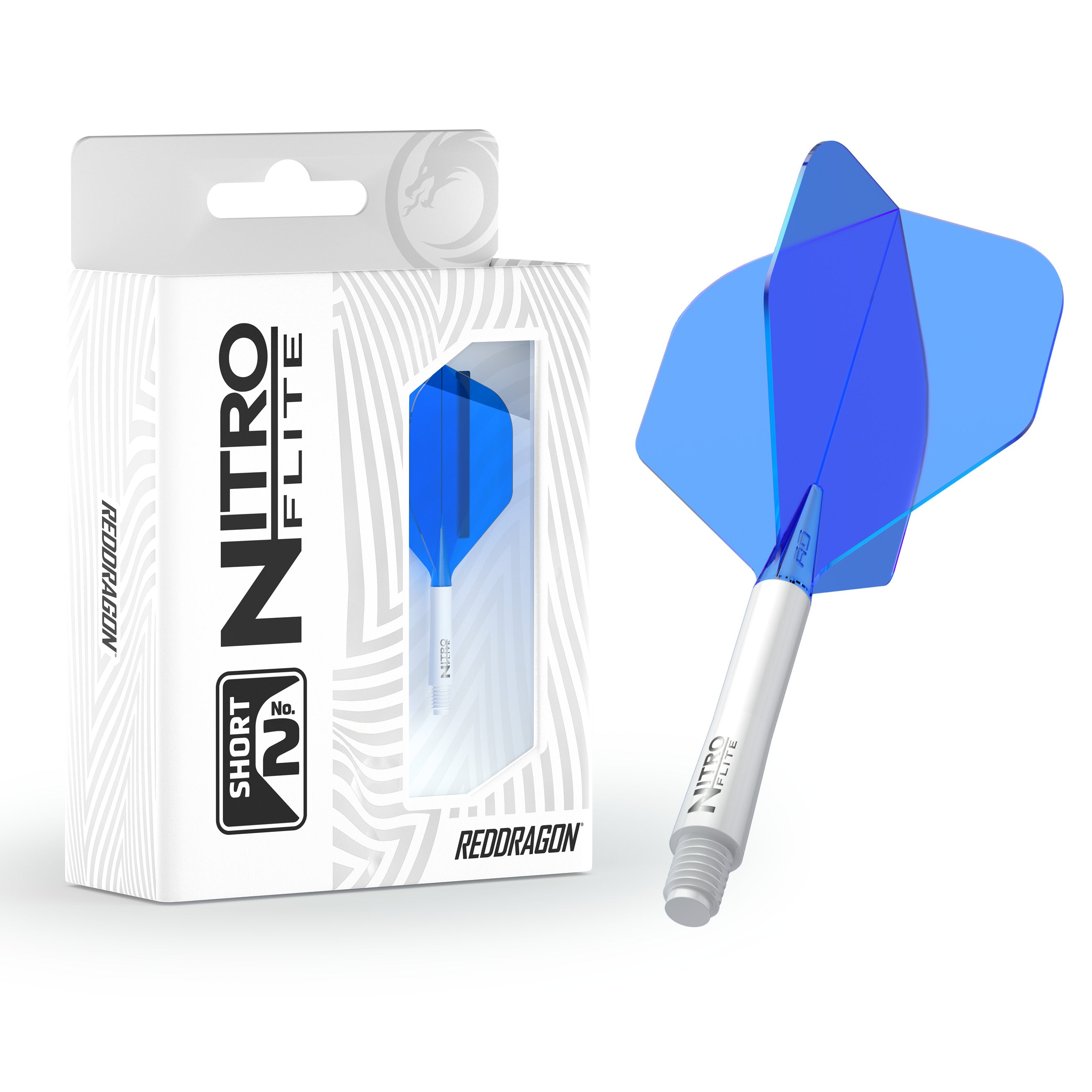 Nitro Flite - Integrated Flight and Shaft White & Blue