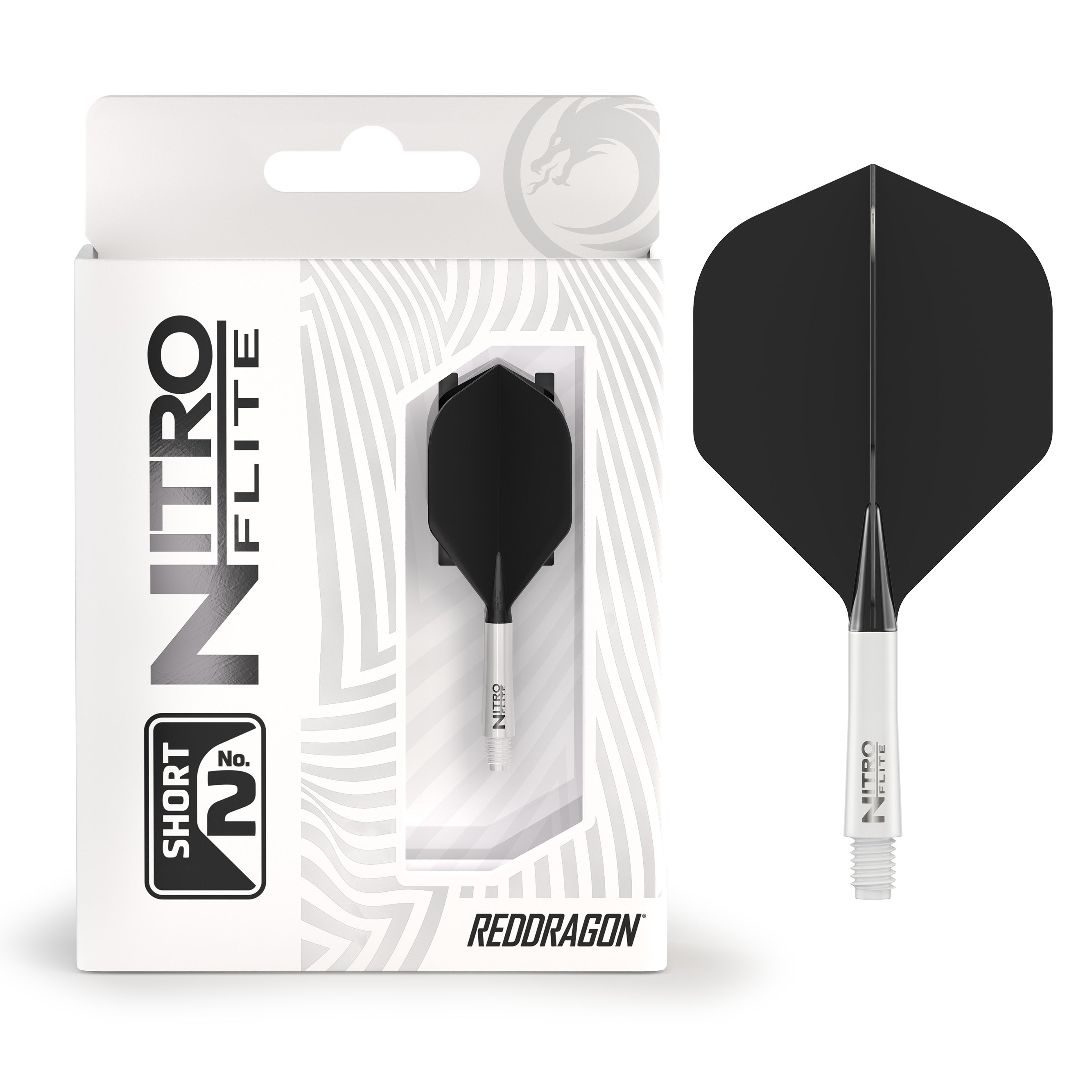 Nitro Flite - Integrated Flight and Shaft White & Black