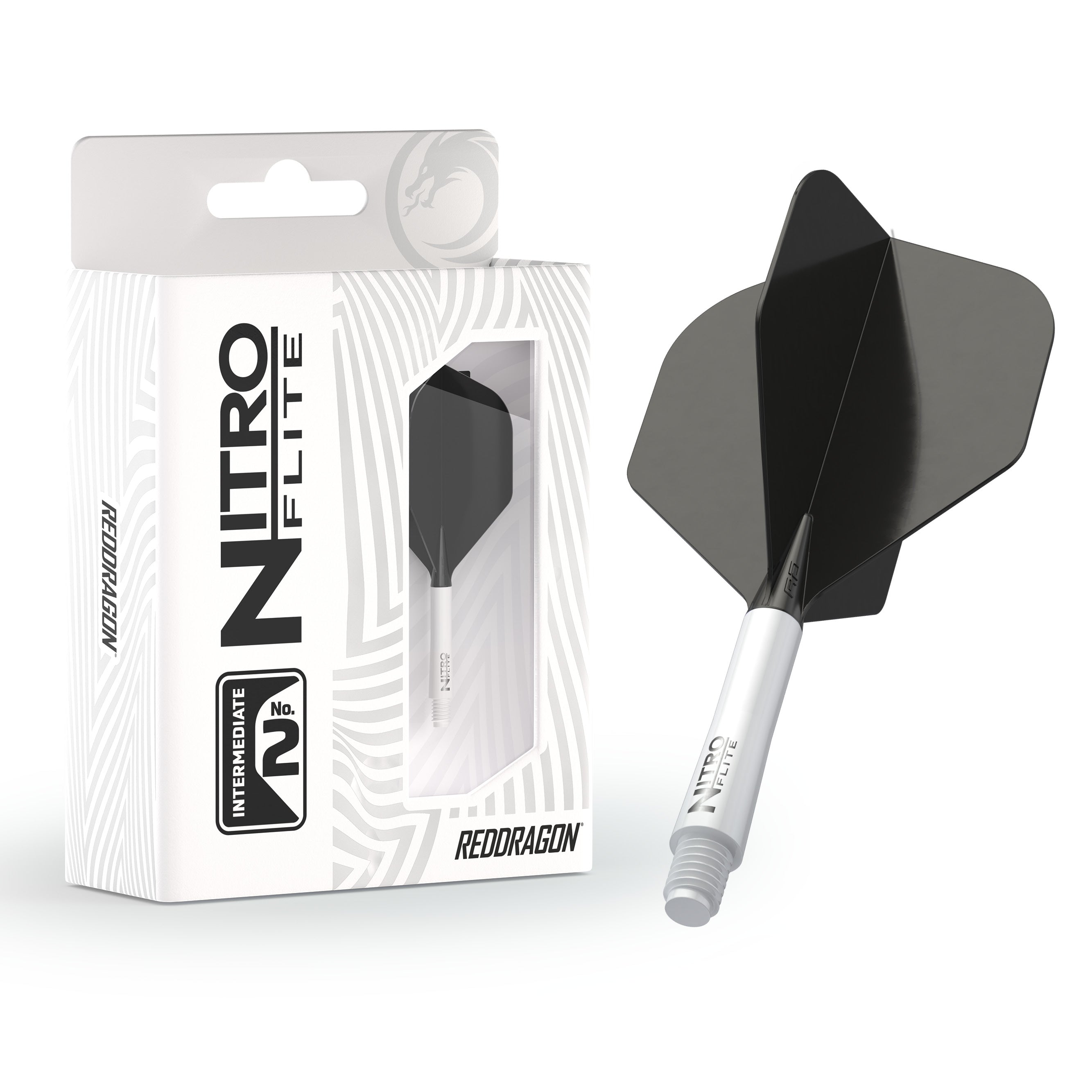 Nitro Flite - Integrated Flight and Shaft White & Black