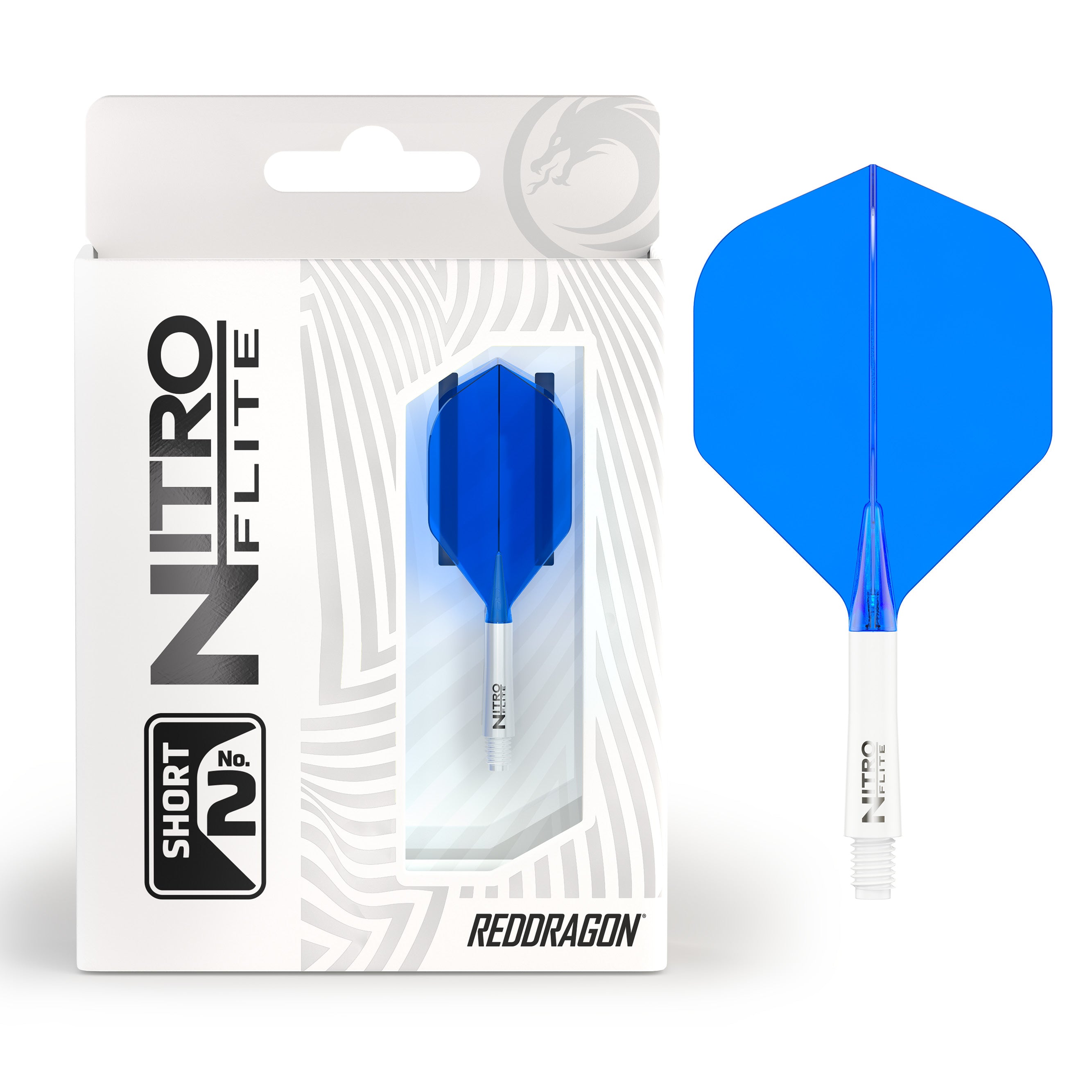 Nitro Flite - Integrated Flight and Shaft White & Blue