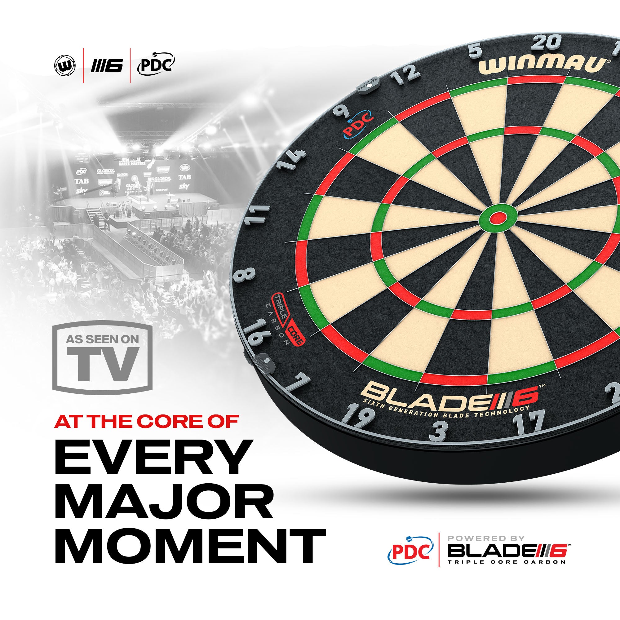 Blade 6 Triple Core Dartboard - Official PDC World Championship Board