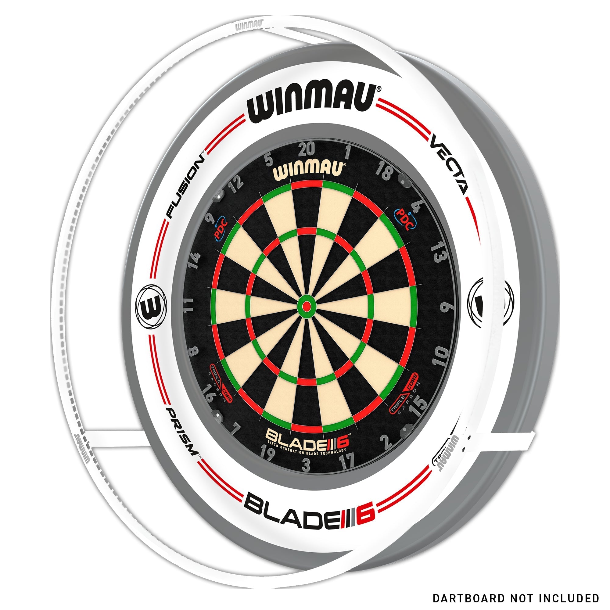 Plasma Ice Dartboard Light & Grey/White Pro-Line Surround Bundle