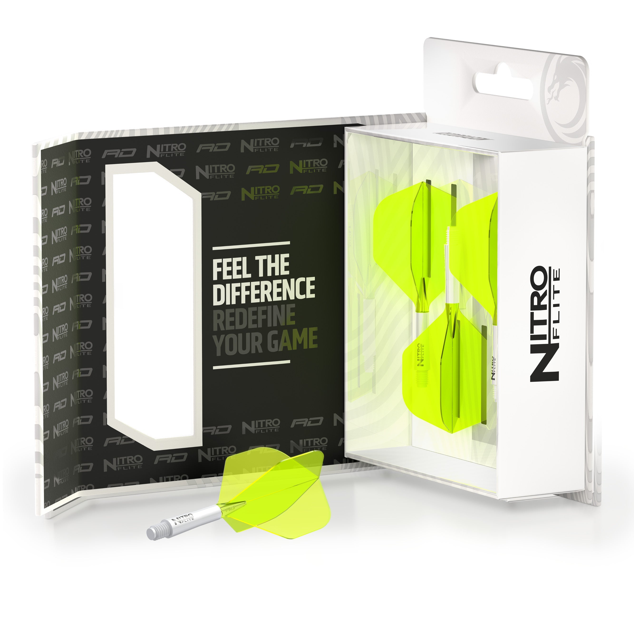 Nitro Flite - Integrated Flight and Shaft White & Yellow