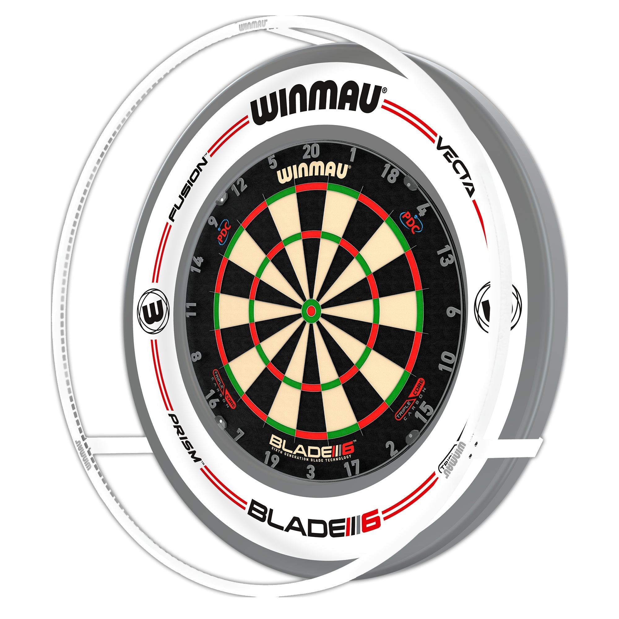Plasma Ice Dartboard Light & Grey/White Pro-Line Surround Bundle