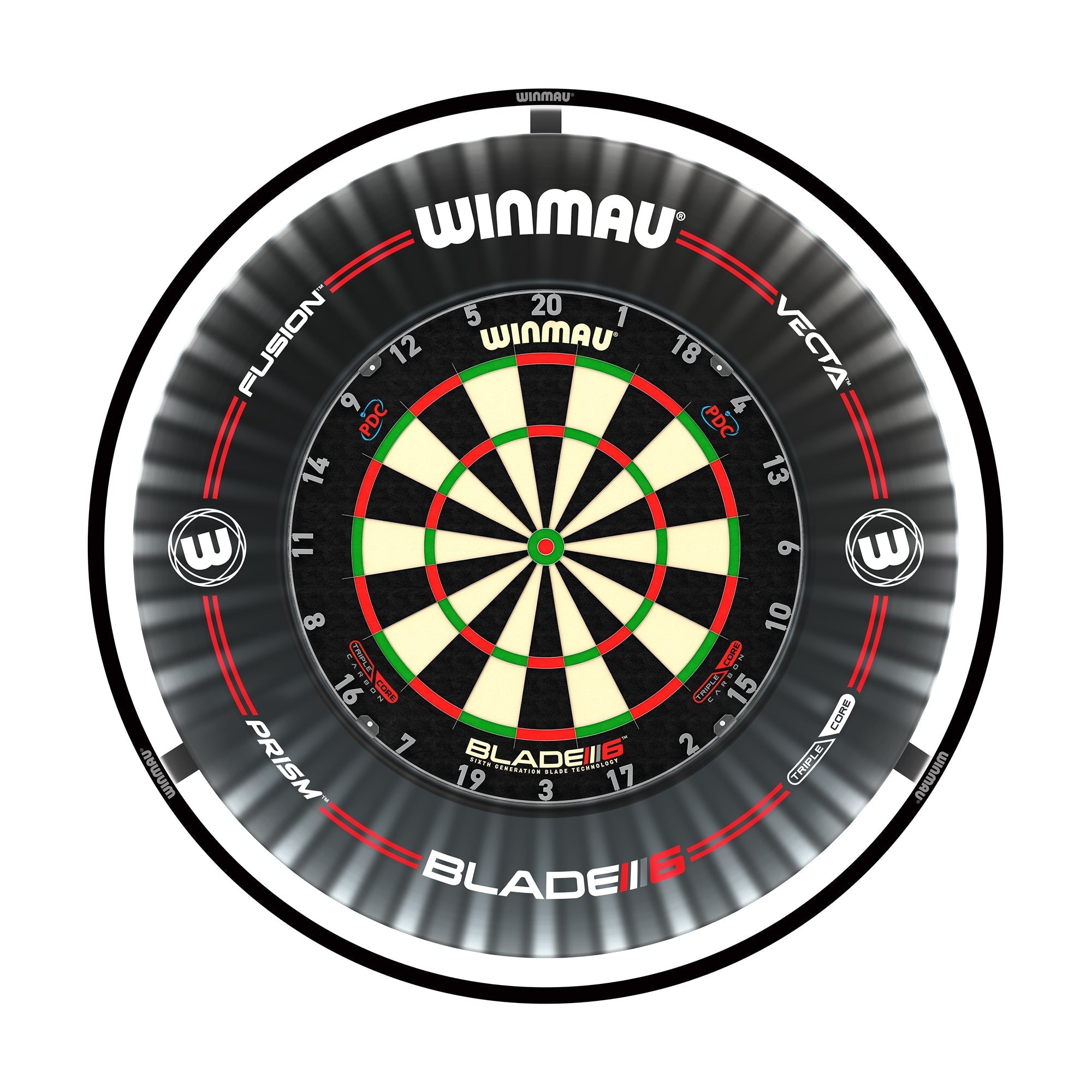 Plasma Dartboard Light & Black Proline Surround Bundle