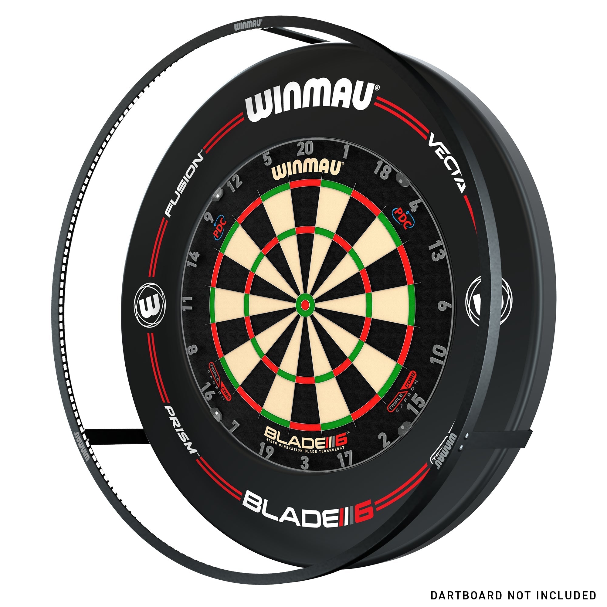 Plasma Dartboard Light & Black Proline Surround Bundle