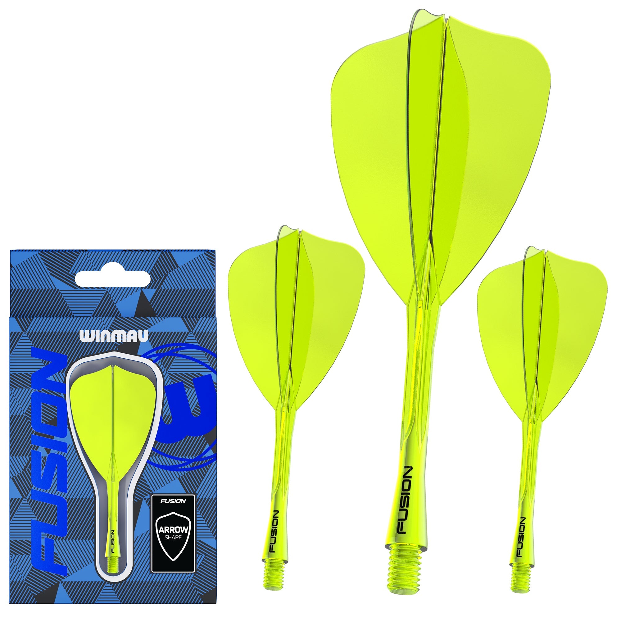 Fusion Arrow Integrated Flight & Shaft Transparent Yellow Short