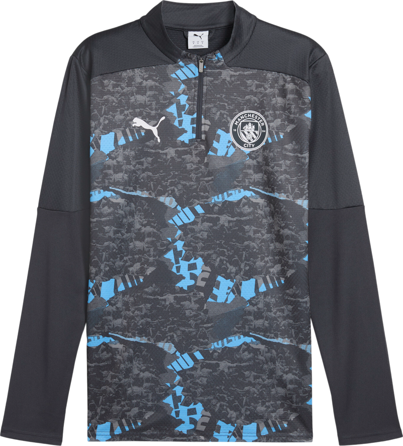 Long-sleeve T-shirt Puma Manchester City Pre-match Quarter-Zip Top Men 2024/25